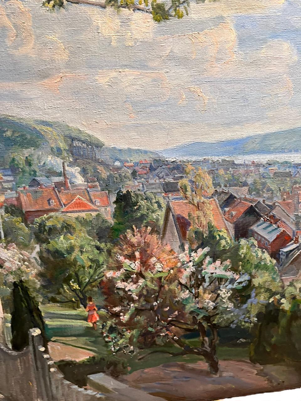 1937, Oil on Canvas by Carl Forup '1883-1939' For Sale 1