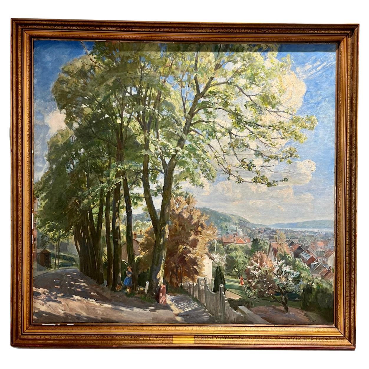 1937, huile sur toile de Carl Forup '1883-1939'