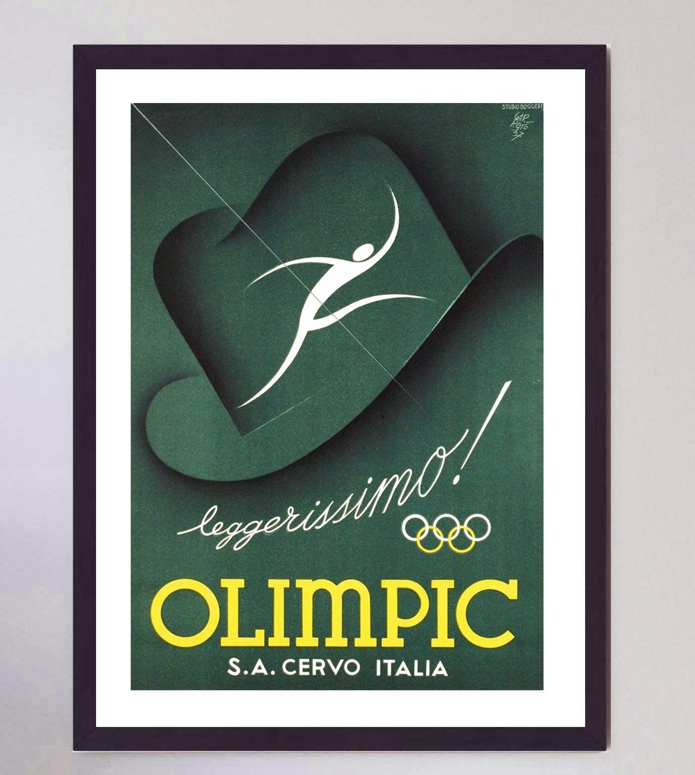 Mid-20th Century 1937 Olimpic Italia Original Vintage Poster For Sale