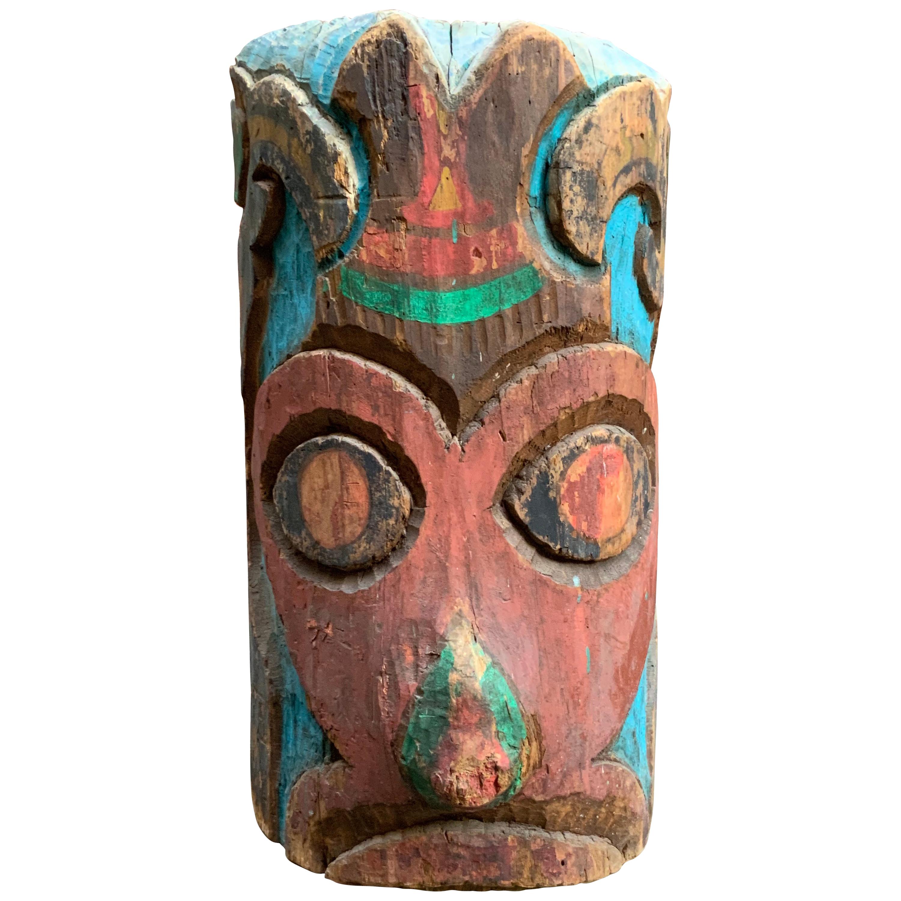 1937 Pacific Northwest Carved and Painted TOTEM
