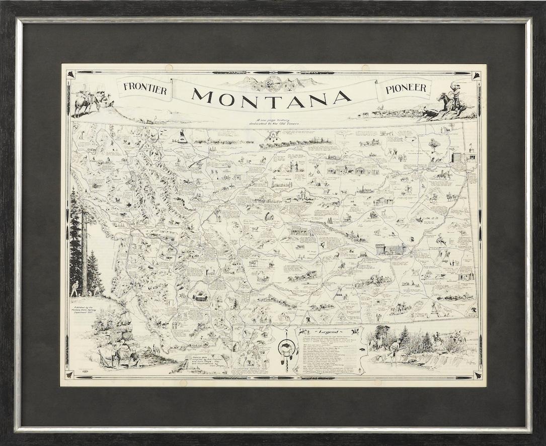 Presented is a pictorial map of Montana by Irvin Shope. The map was published by the Montana State Highway Department in 1937.

Highly detailed, this map features a myriad of captions, vignettes, and other illustrations, which create a visual