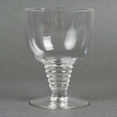 1937 René Lalique - Art Deco Modernist Set of 8 Wine Glasses Tonnerre