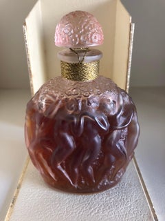 1937 Rene Lalique Calendal Perfume Bottle for Molinard Glass Sealed Boxed