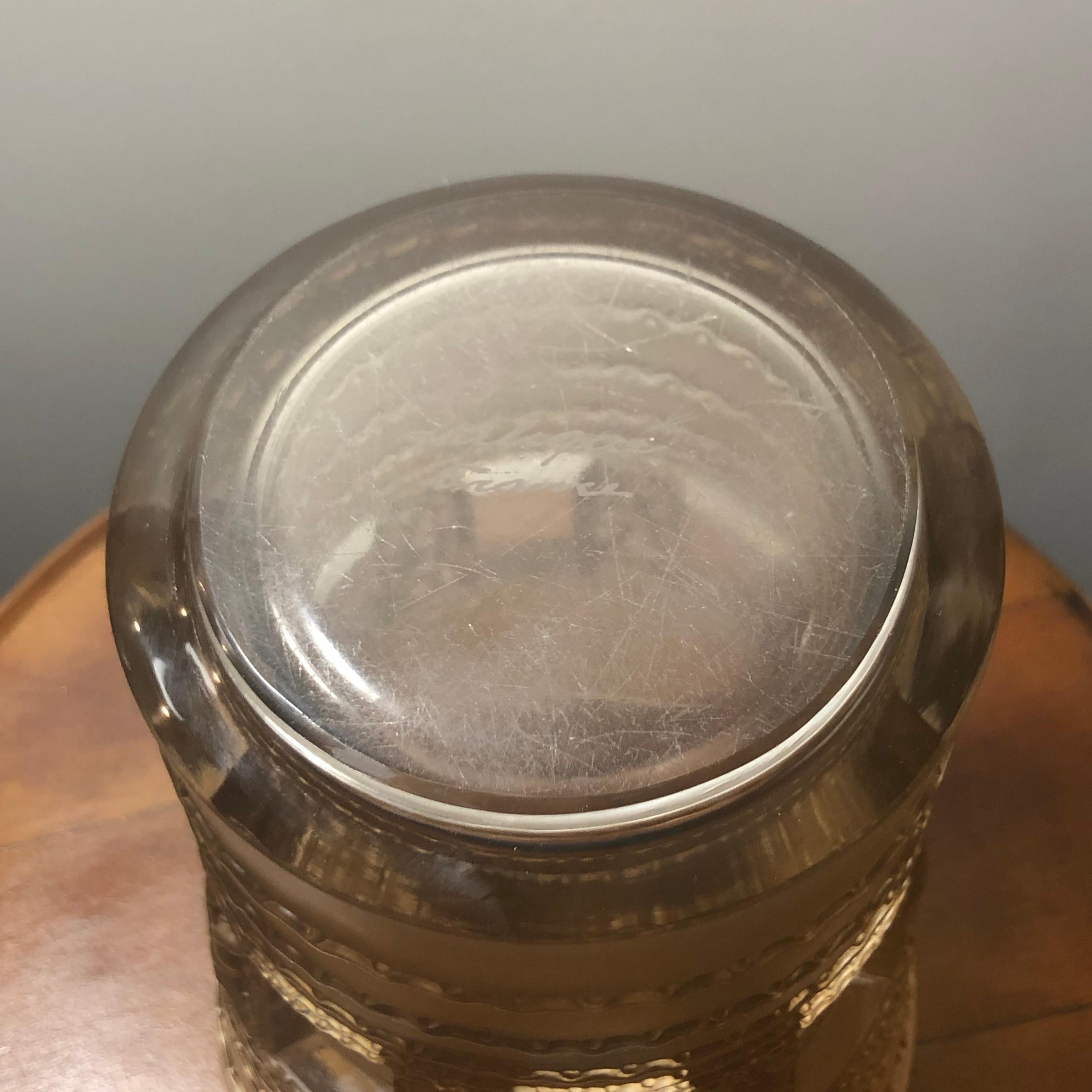 Mid-20th Century 1937 René Lalique Florence Vase in Frosted Glass with Sepia Stain, Cherubs
