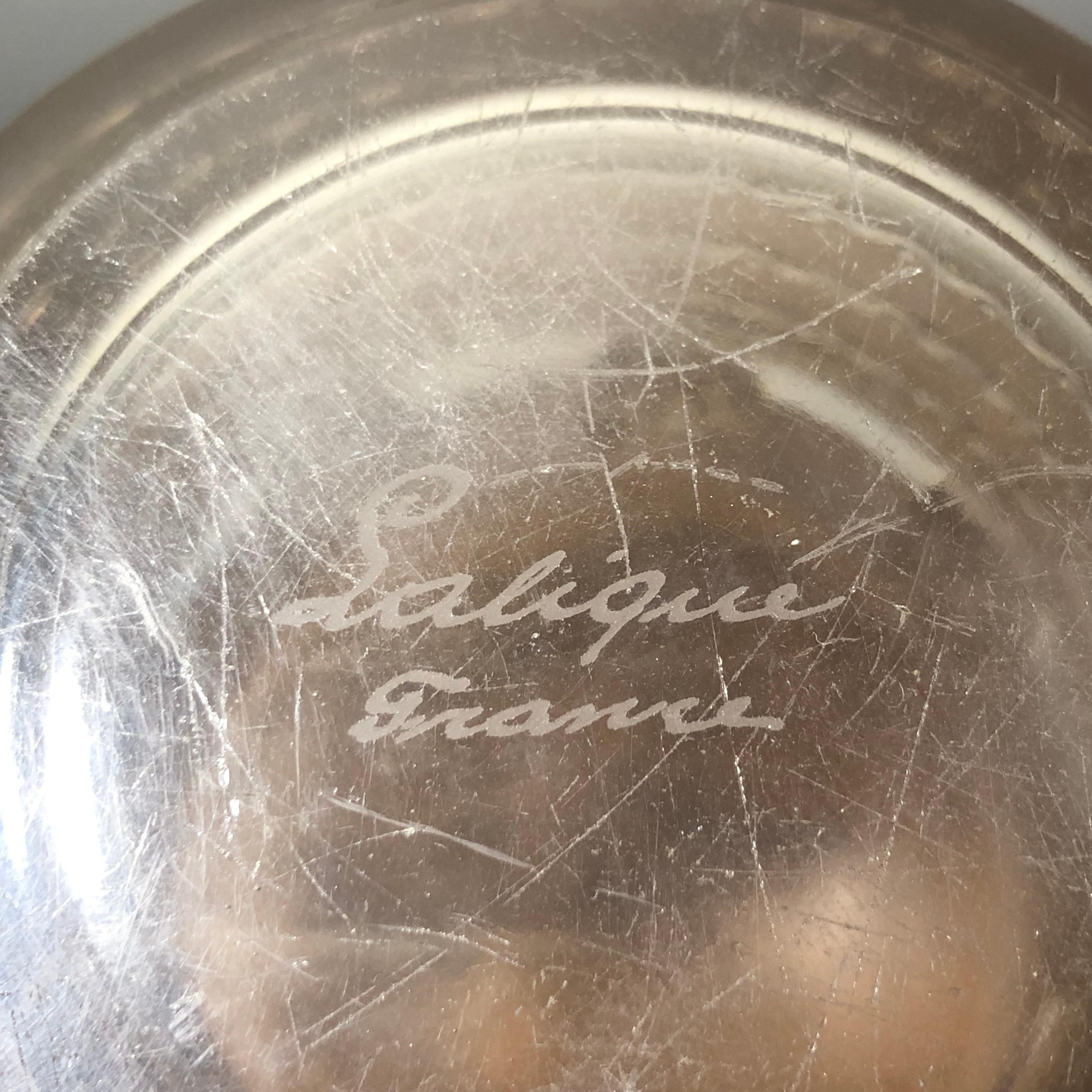 Blown Glass 1937 René Lalique Florence Vase in Frosted Glass with Sepia Stain, Cherubs