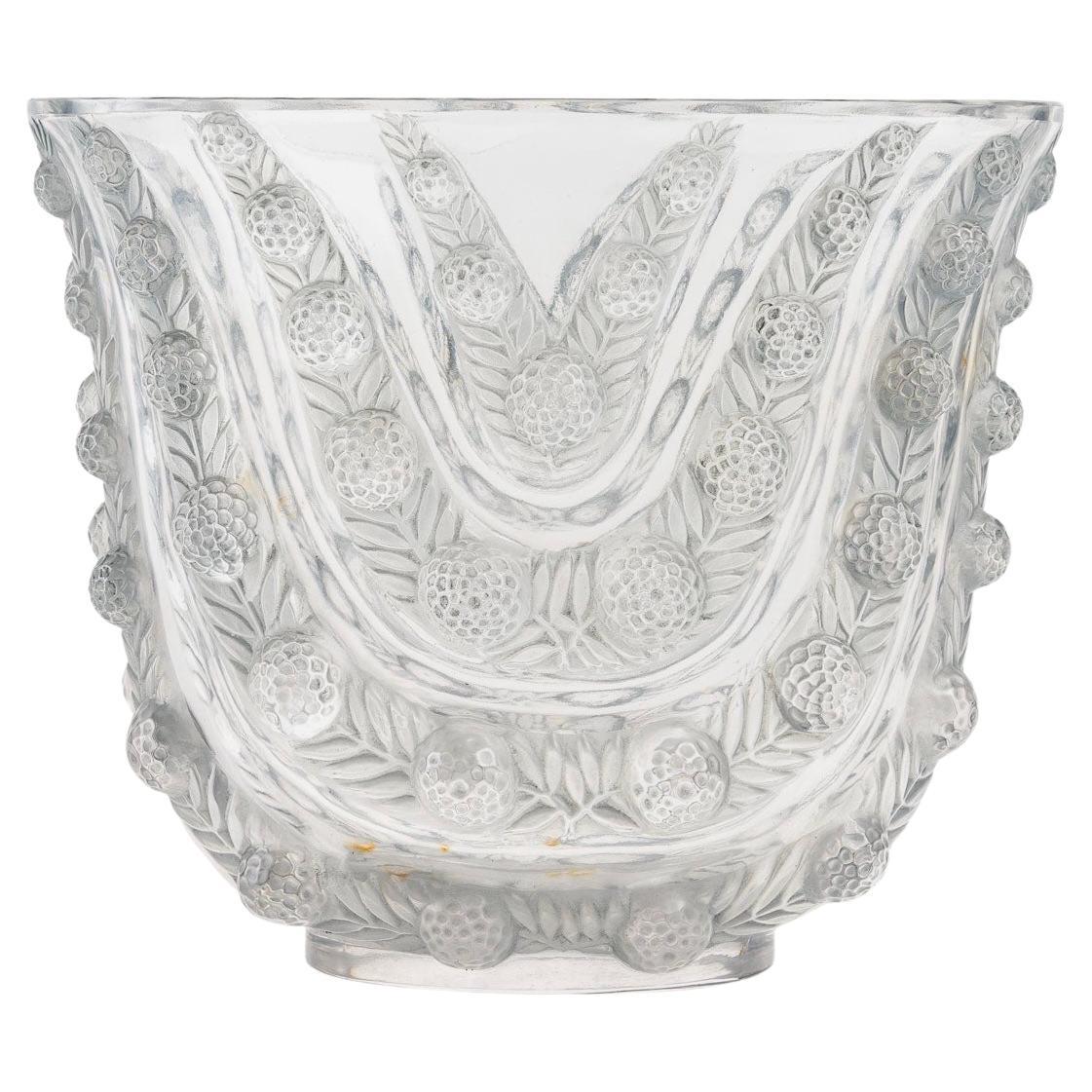 Lalique Blue Monaco Vase at 1stDibs