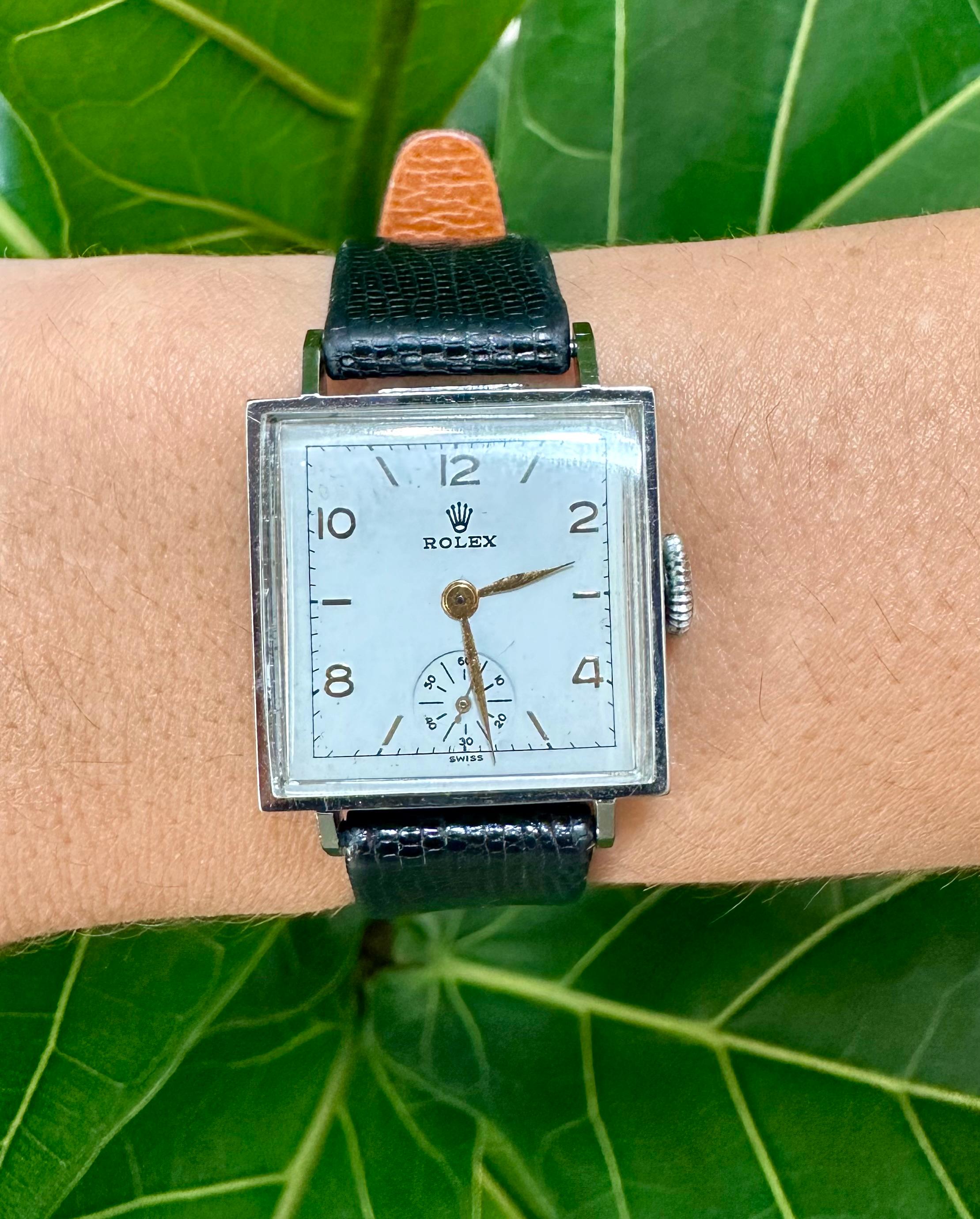 1937 Rolex Ref 3647 Very Rare Antique Manual Wind Watch For Sale 2