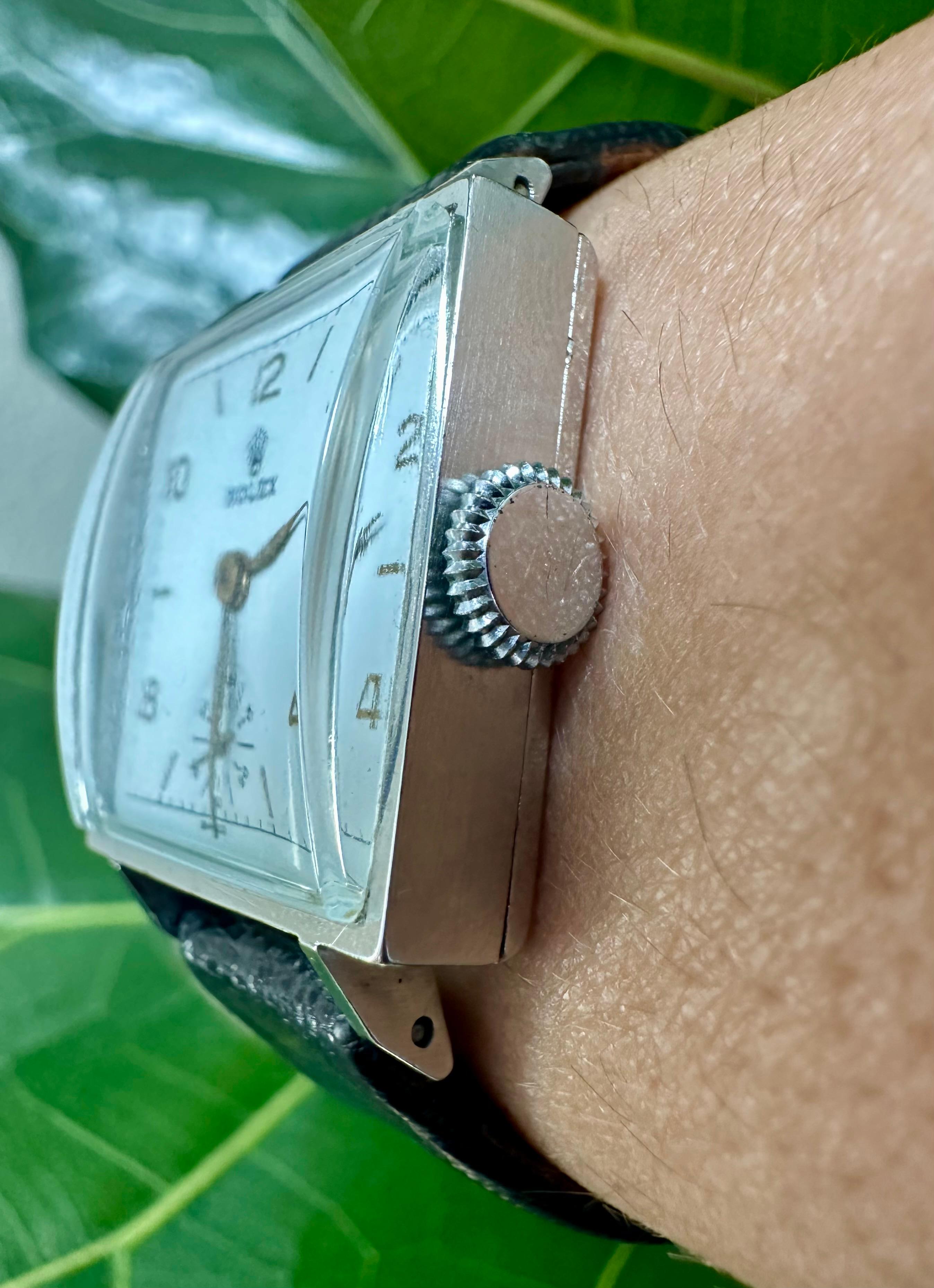 1937 Rolex Ref 3647 Very Rare Antique Manual Wind Watch For Sale 3
