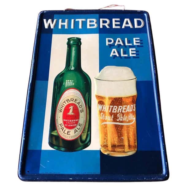 Whitbread Values 1937 Tin Sign for Whitbread Pale Ale Beer For Sale at 1stDibs