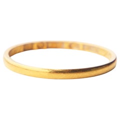 Vintage 1937 Wedding ring solid 23K Gold Ø US7.25 / 1.6 gr