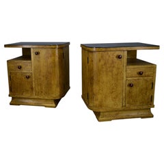 1937s Pair of Art Deco Bedside Tables, Czechoslovakia