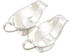1938 Antique Sterling Silver Sauceboats