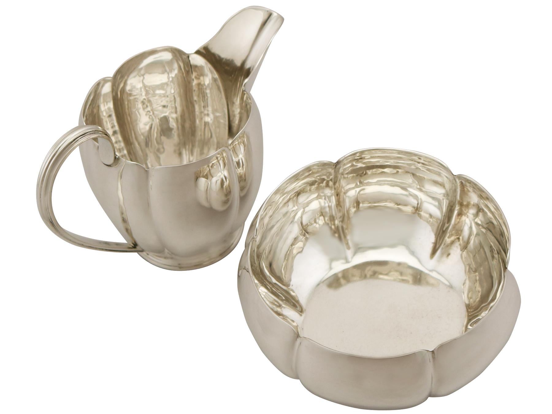 1938 Antique Sterling Silver Three-Piece Tea Service 7