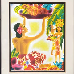 1938 Art Deco Frank Macintosh "Fruit Harvest" Menu Cover Framed