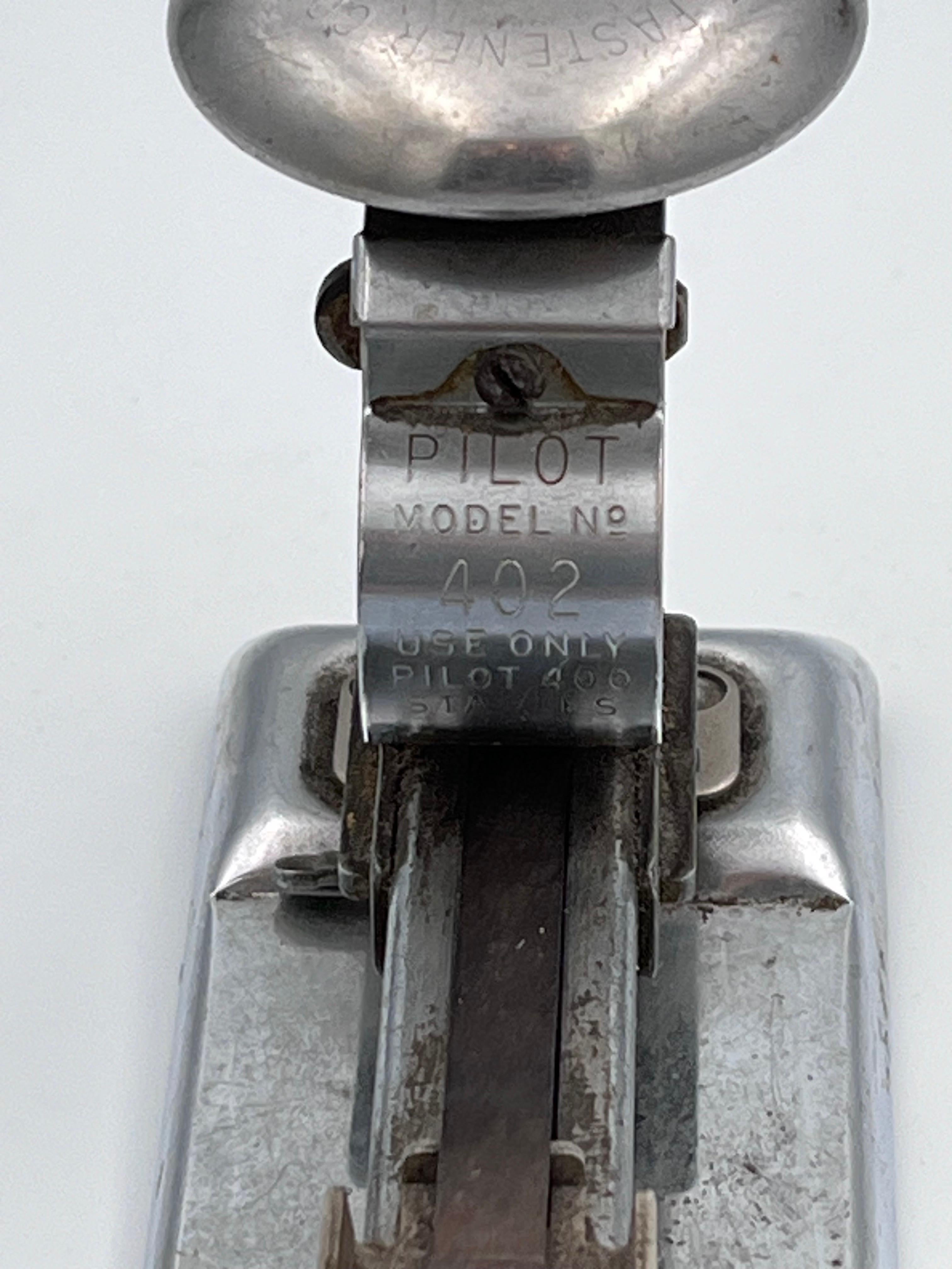 1938 Art Deco Streamline Ace Fastener Corp Pilot Hefter # 402 im Angebot 6