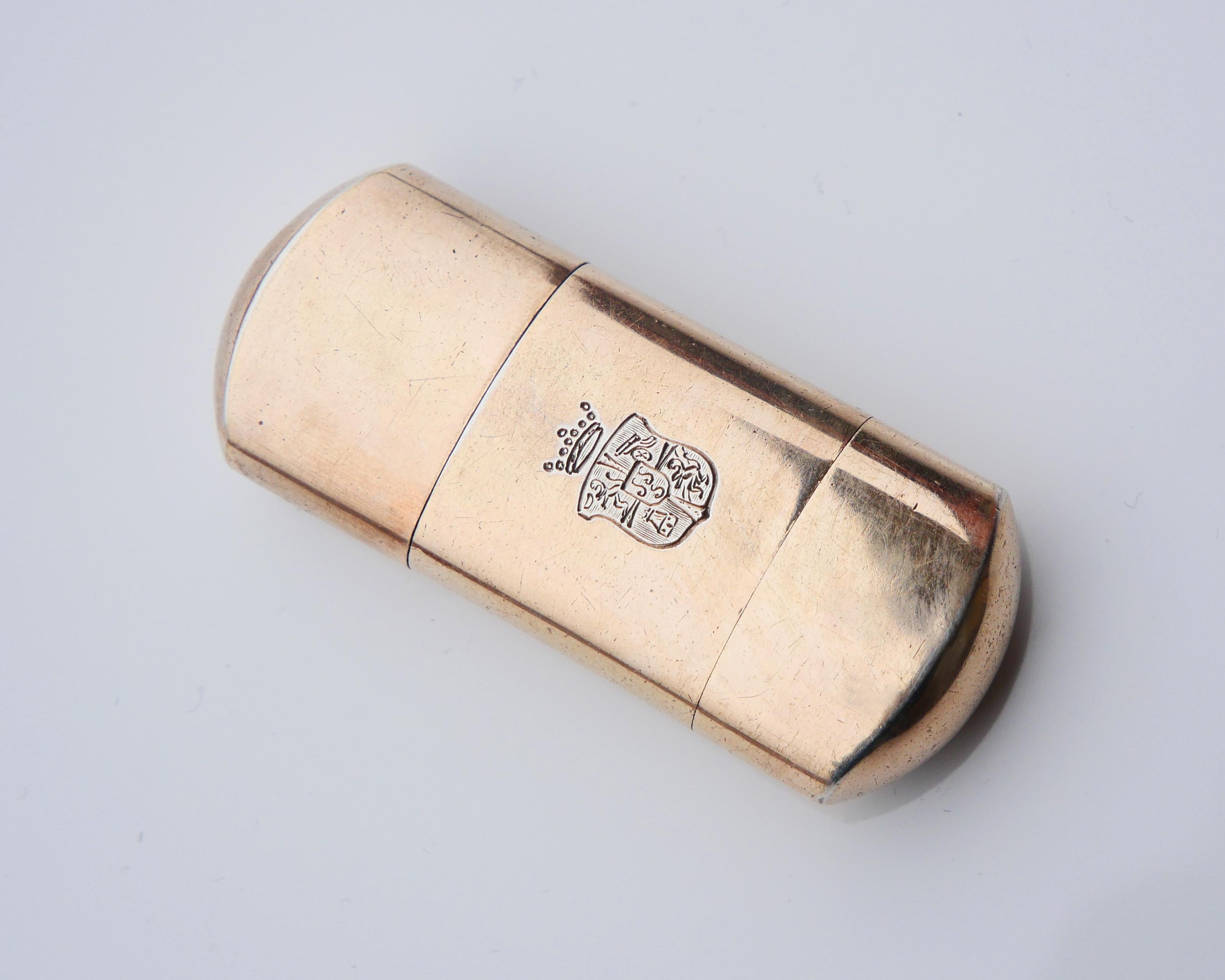 Art Déco 1938 Accendino a gas del barone A.W.C. von Gyllenkrok in argento massiccio dorato 830 / 57gr. in vendita