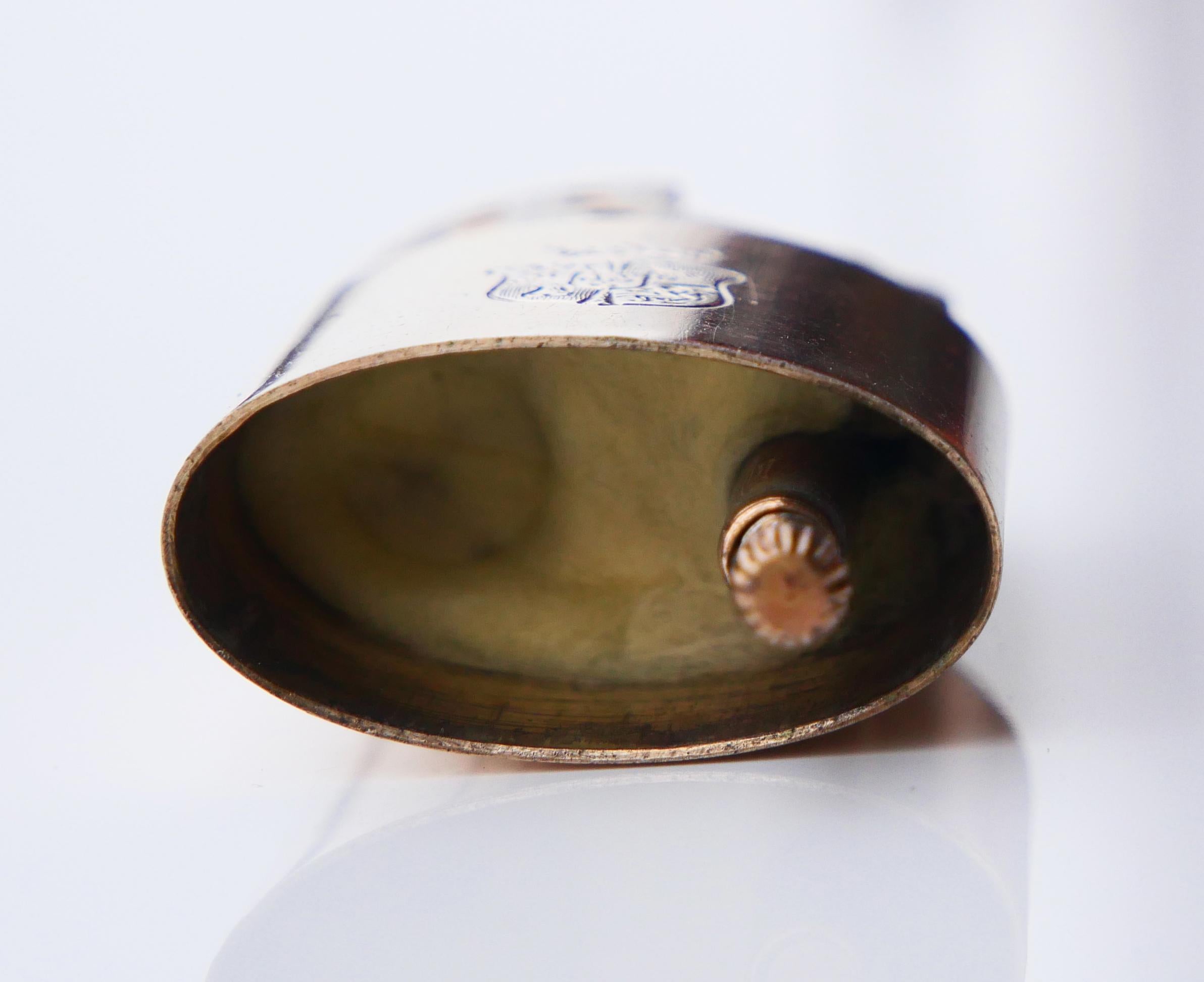 1938 Accendino a gas del barone A.W.C. von Gyllenkrok in argento massiccio dorato 830 / 57gr. in vendita 5