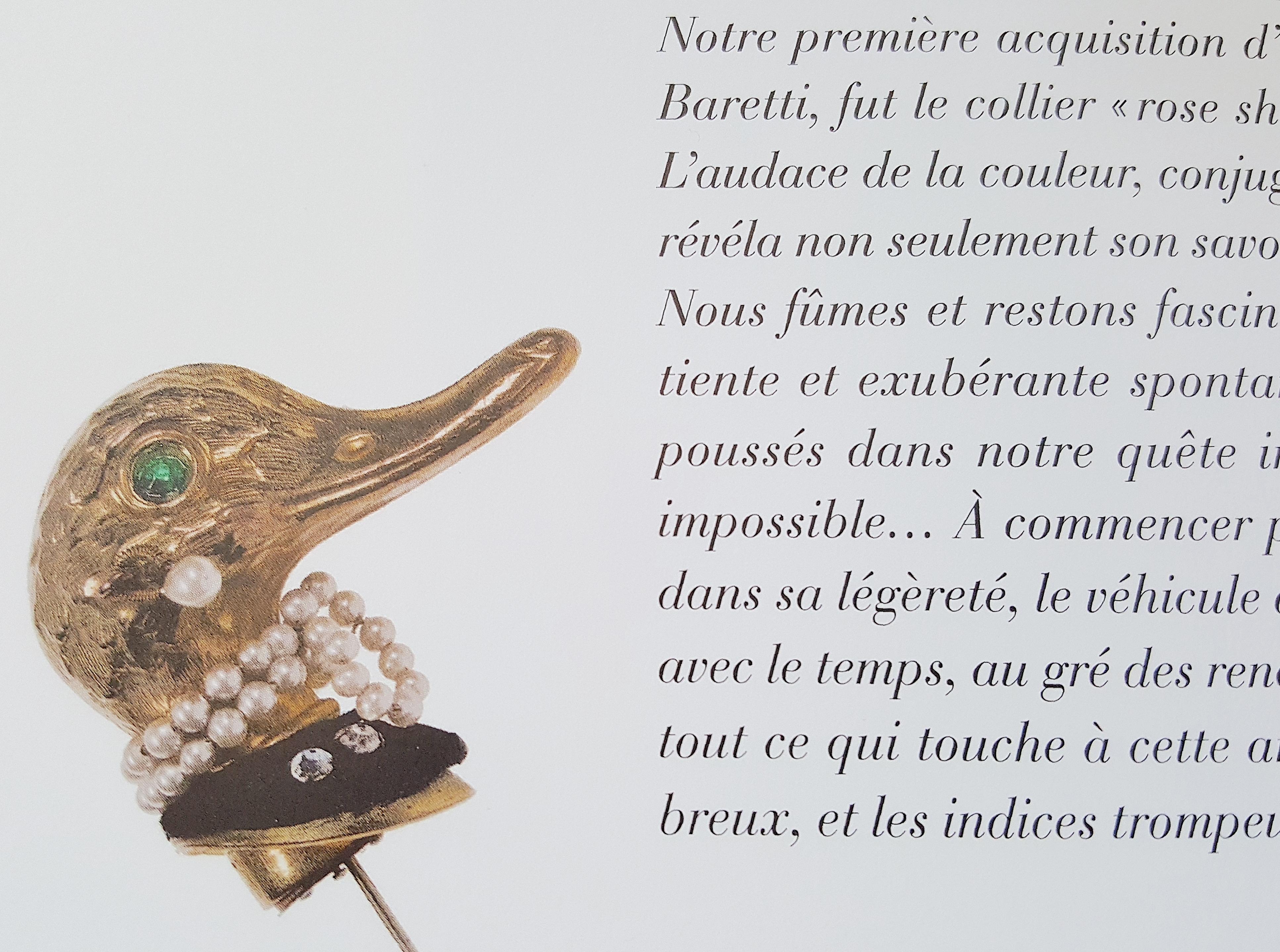 1938 ElsaSchiaparelli CouturePagan DeposeFrance FeatherCrystalGold Bird Brooch For Sale 2