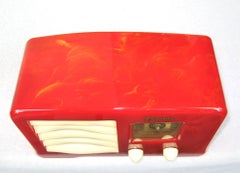 1938 RADIO Emerson AX-235 Red with Off-White Trim Original