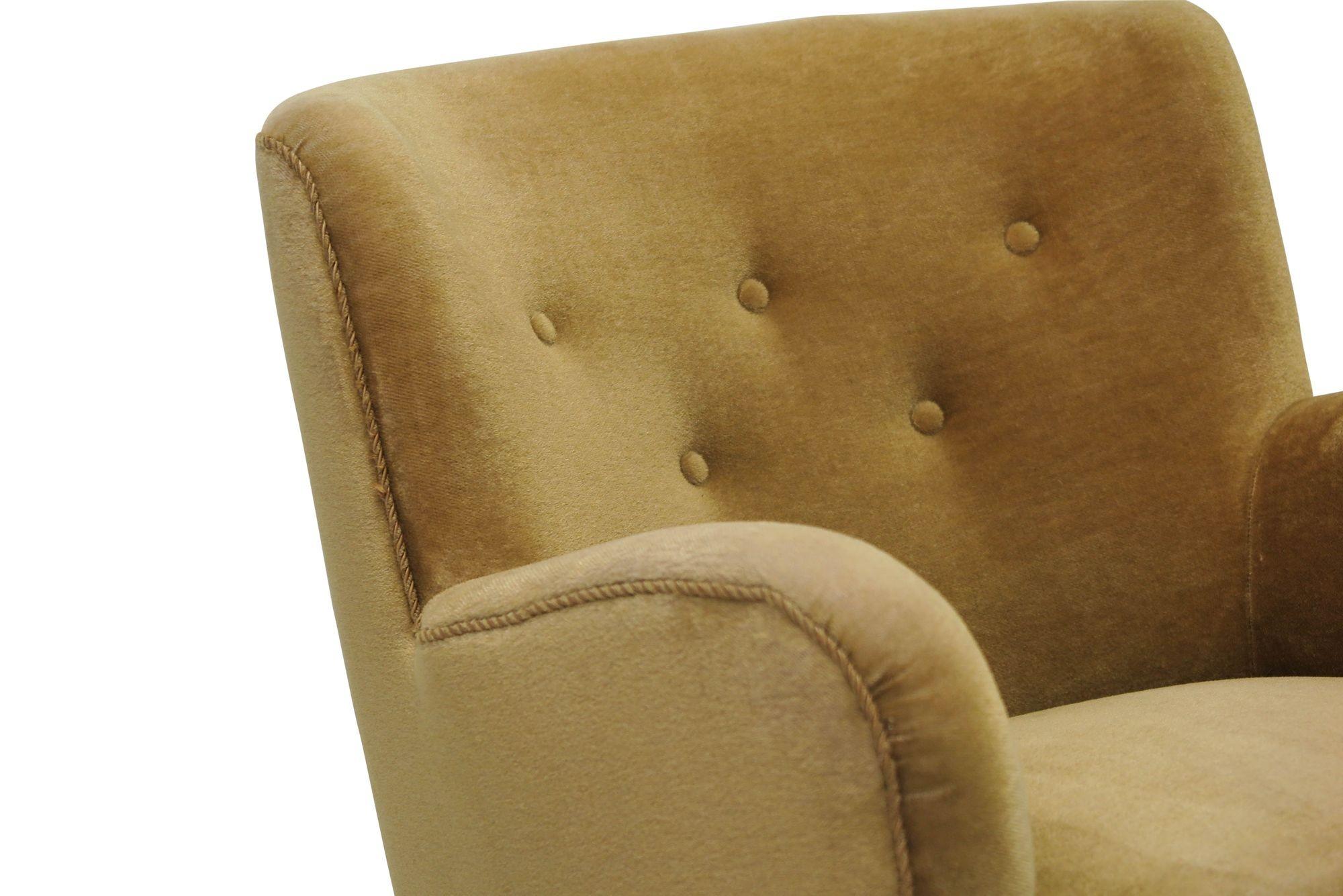 20th Century 1938 Flemming Lassen for Georg Kofoed Danish Lounge Chair in Original Mohair For Sale