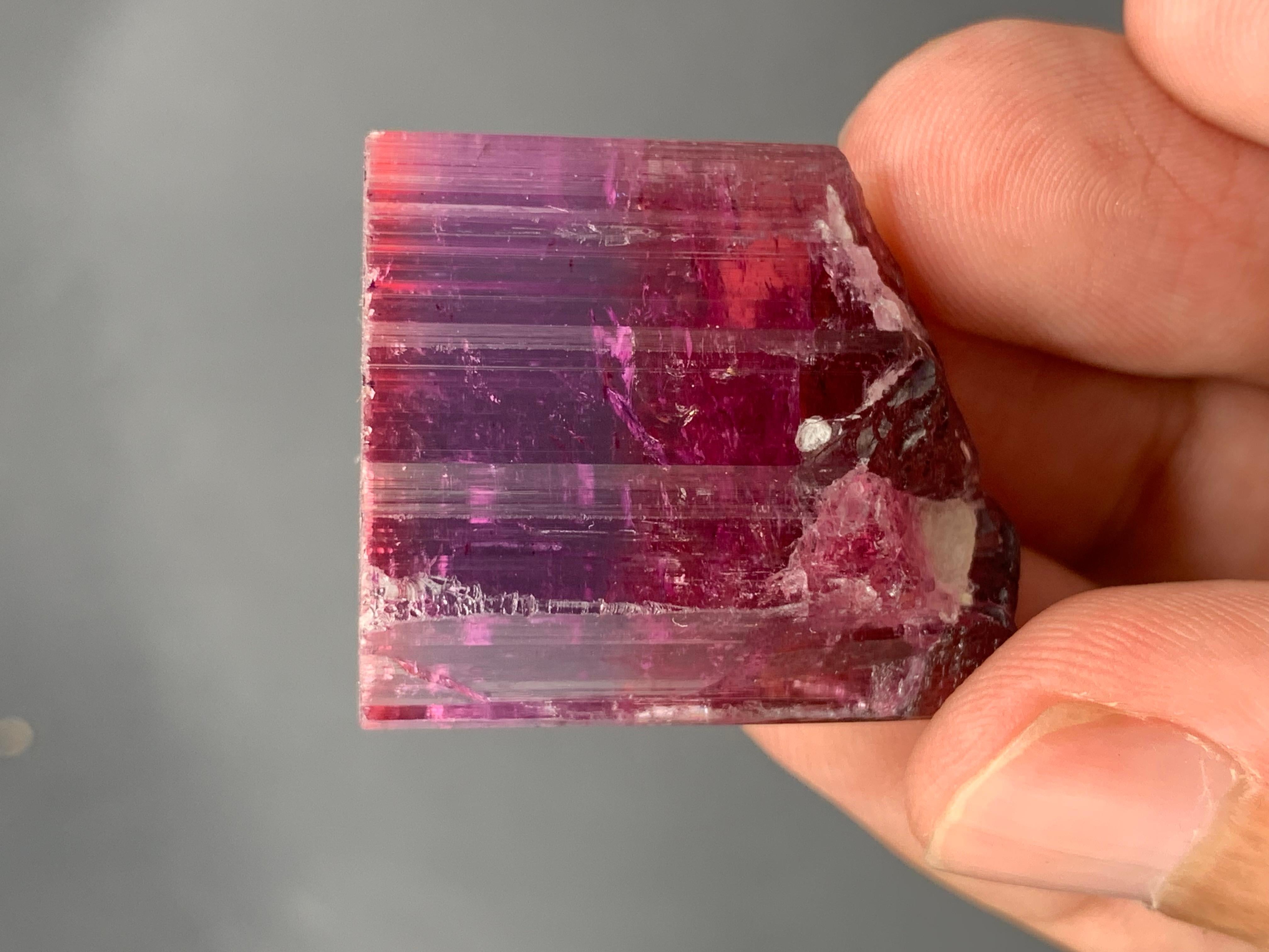 19,38 grammi di delizioso cristallo naturale di tormalina bicolore di Paprok, Afghanistan in vendita 1