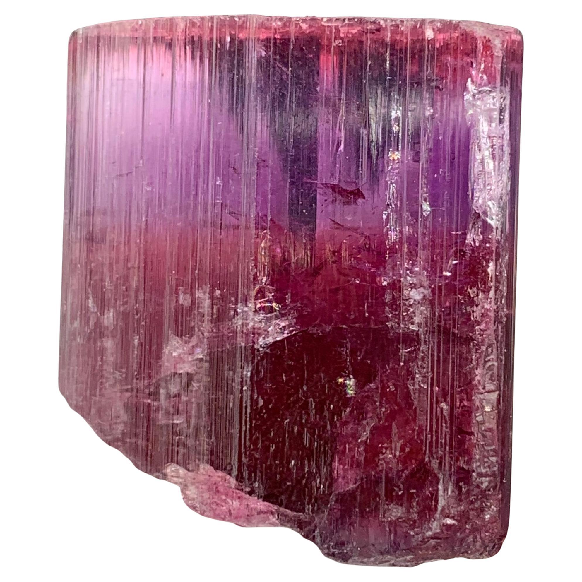 19,38 grammi di delizioso cristallo naturale di tormalina bicolore di Paprok, Afghanistan