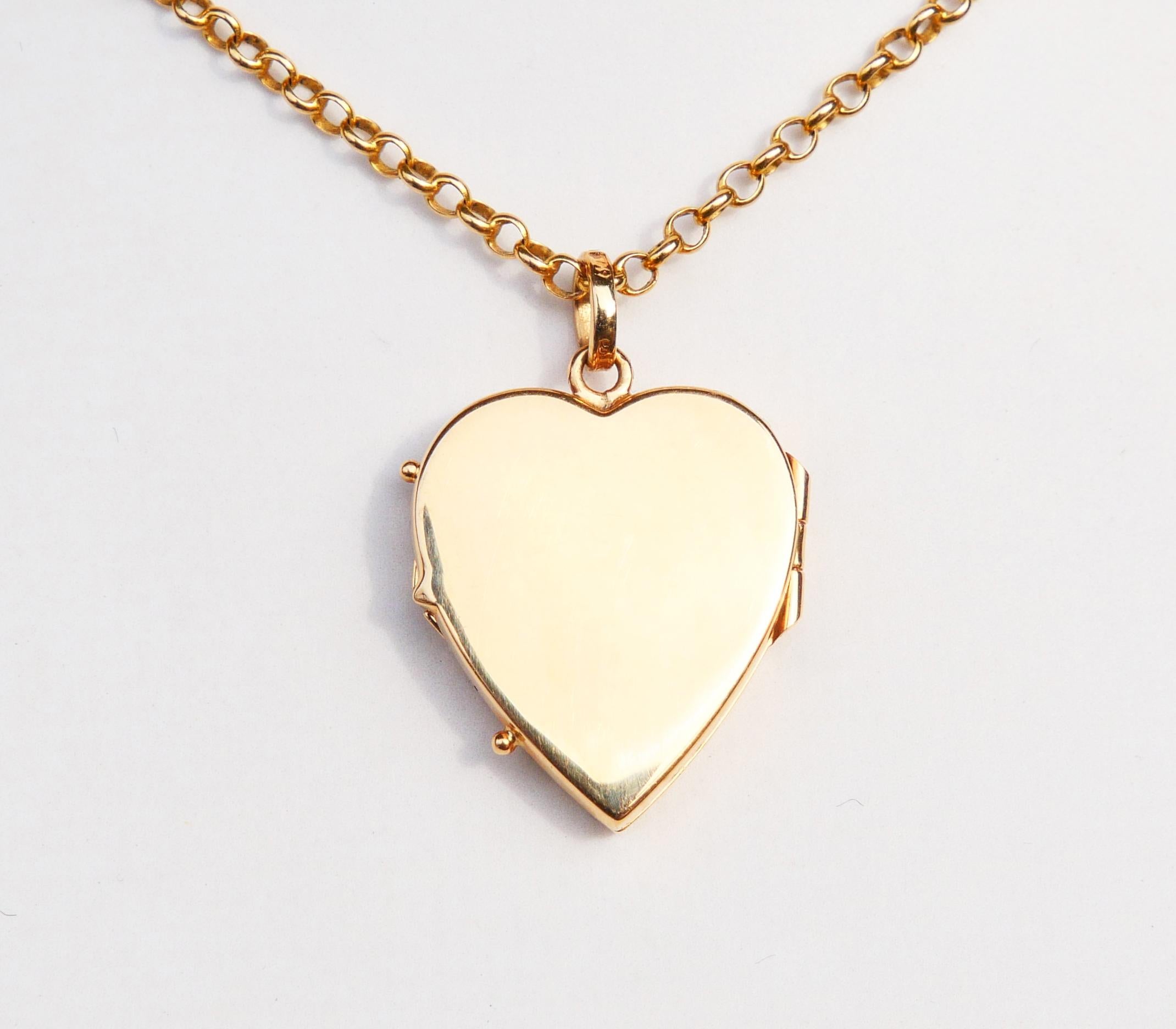 Arts and Crafts 1938 Ciondolo a forma di cuore solido 18K / 2,96gr in vendita