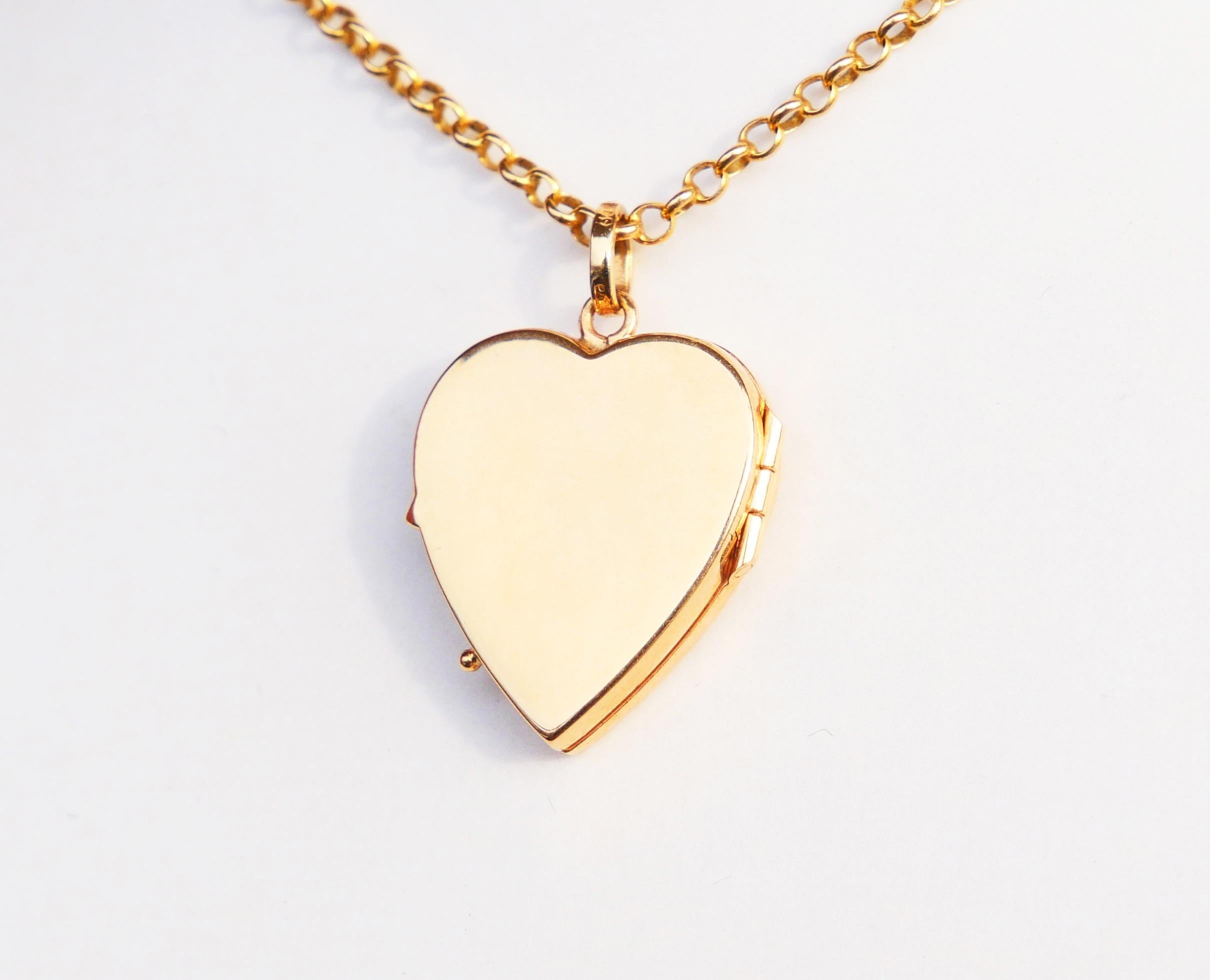 1938 Ciondolo a forma di cuore solido 18K / 2,96gr in vendita 1