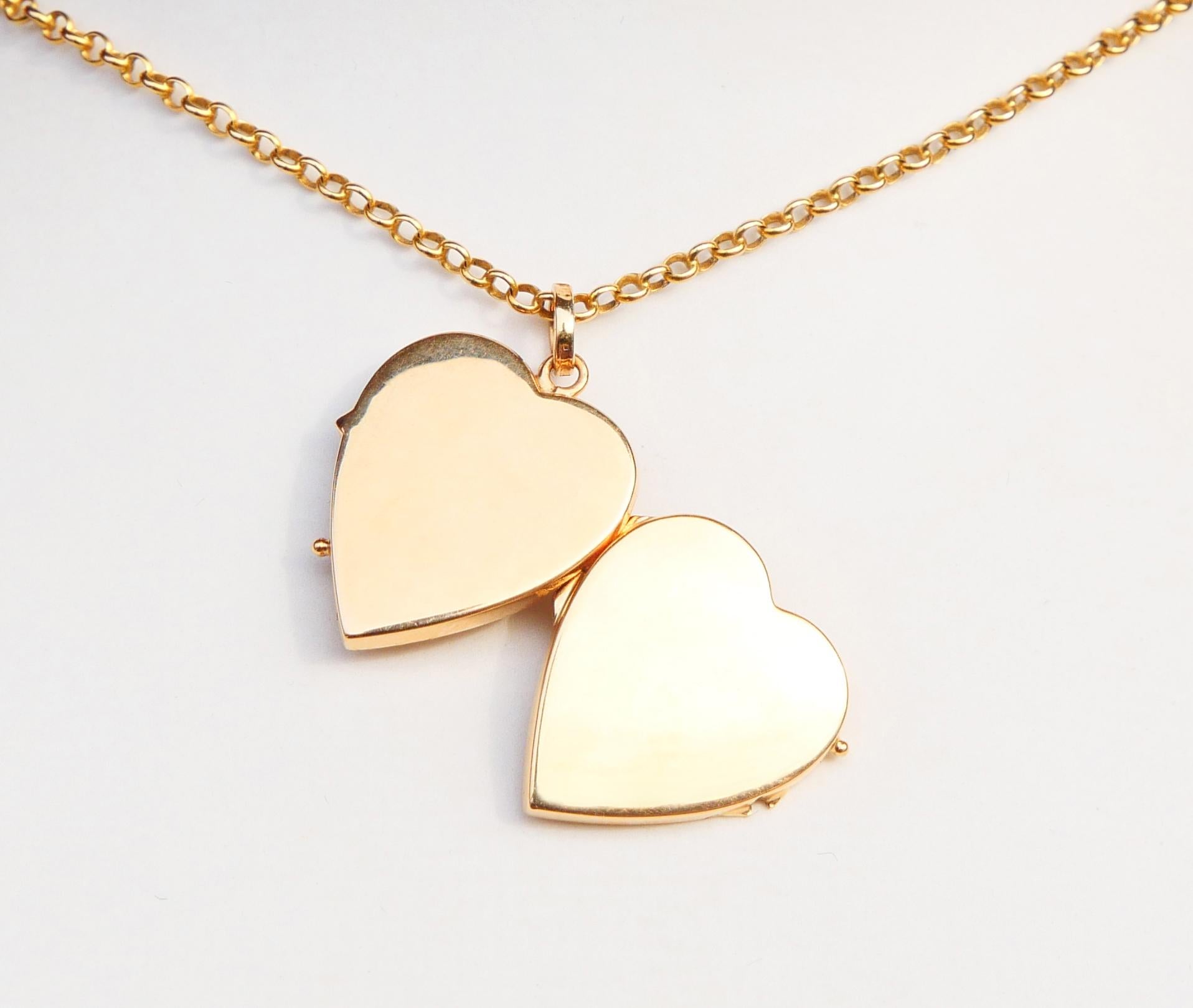 1938 Ciondolo a forma di cuore solido 18K / 2,96gr in vendita 2
