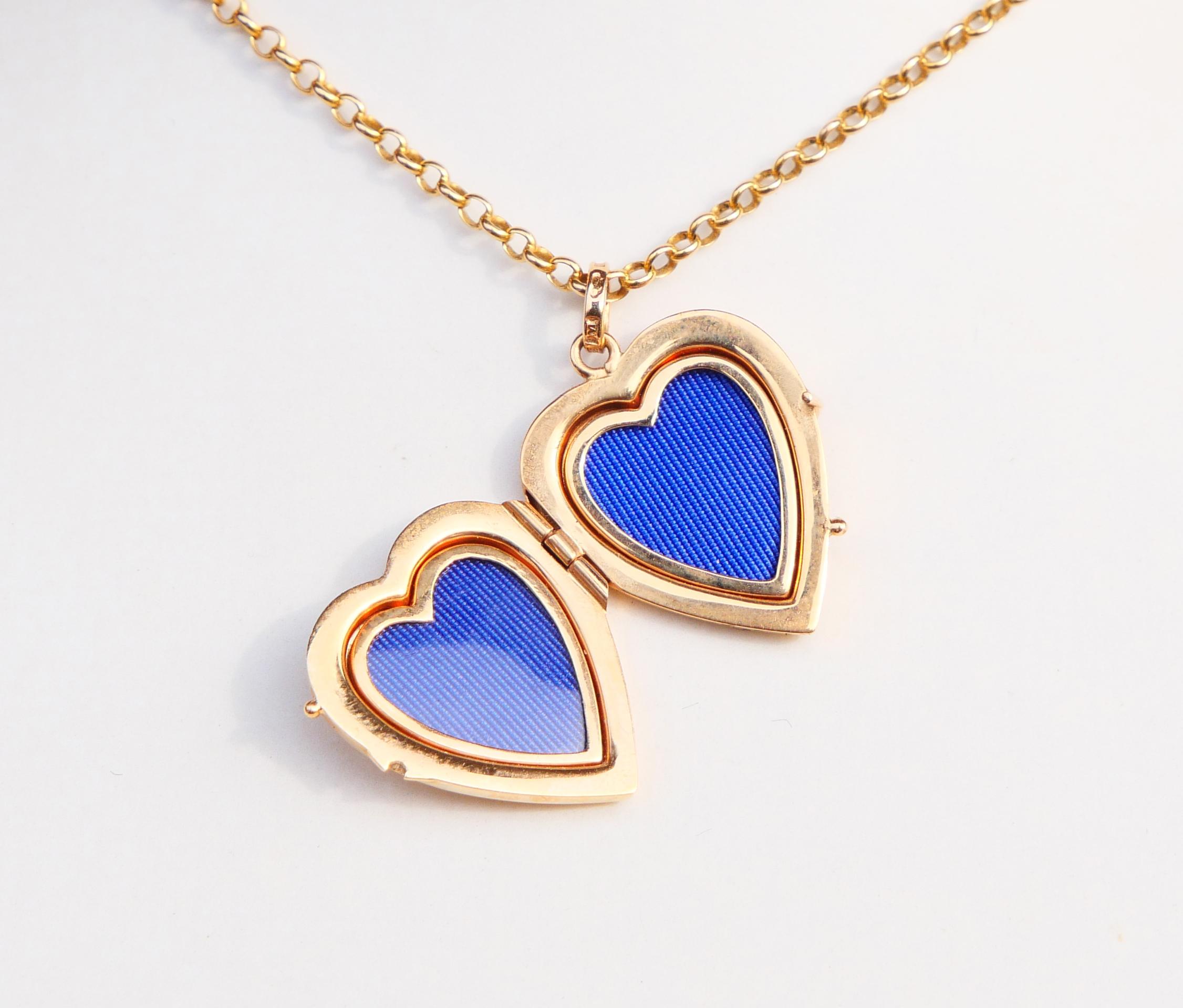 1938 Ciondolo a forma di cuore solido 18K / 2,96gr in vendita 3
