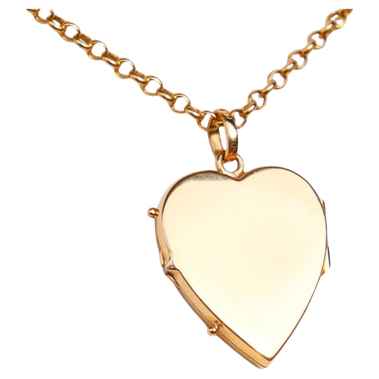 1938 Heart Locket Pendant solid 18K / 2.96gr