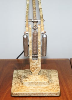 1938 Herbert Terry Model 1227 Anglepoise Articulated Table Lamp Marbled Paint