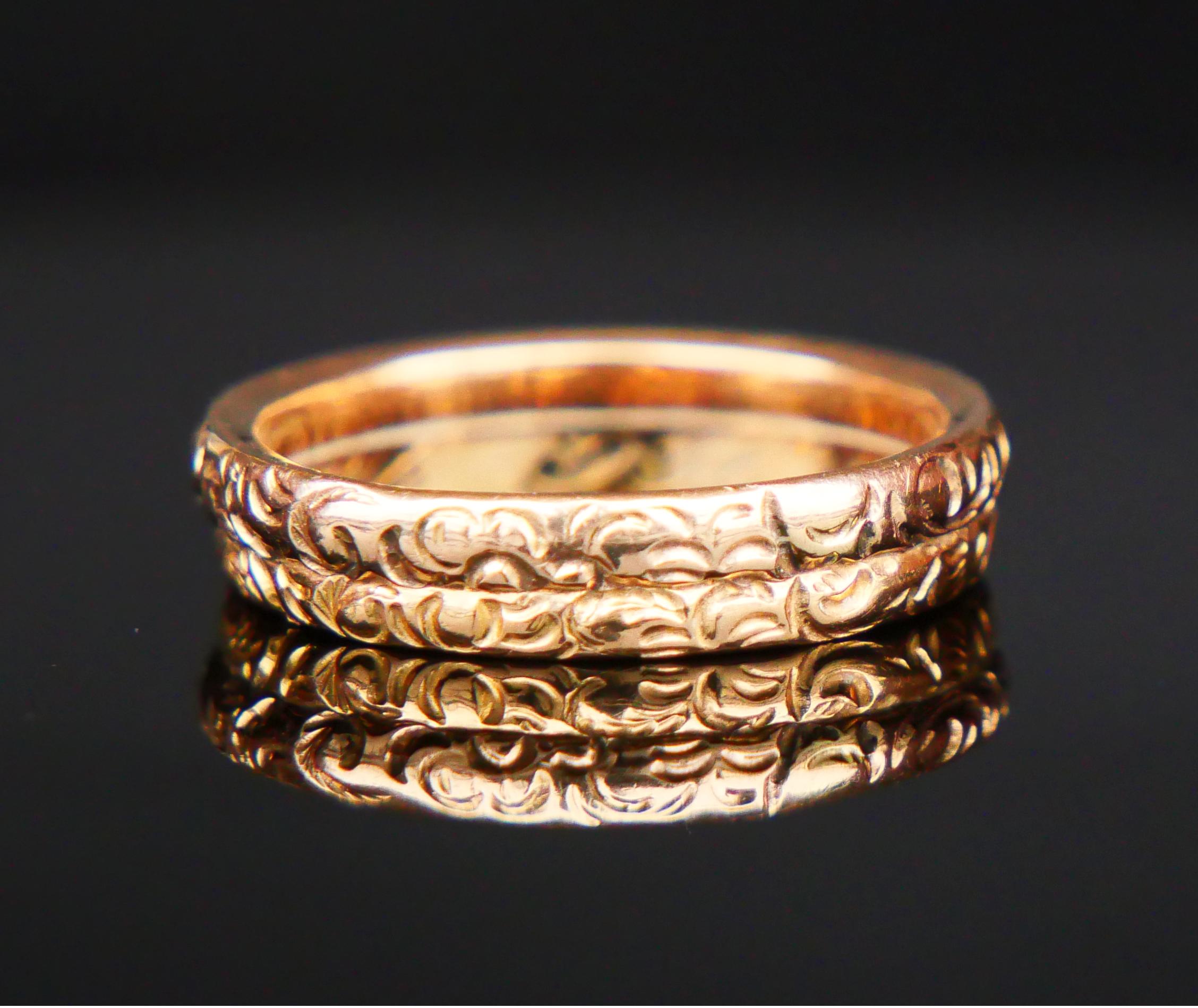 Art Déco 1938 Anello di Maier 2 in 1 in oro massiccio 18 carati + 14 carati Ø7,5US / 5 gr. in vendita