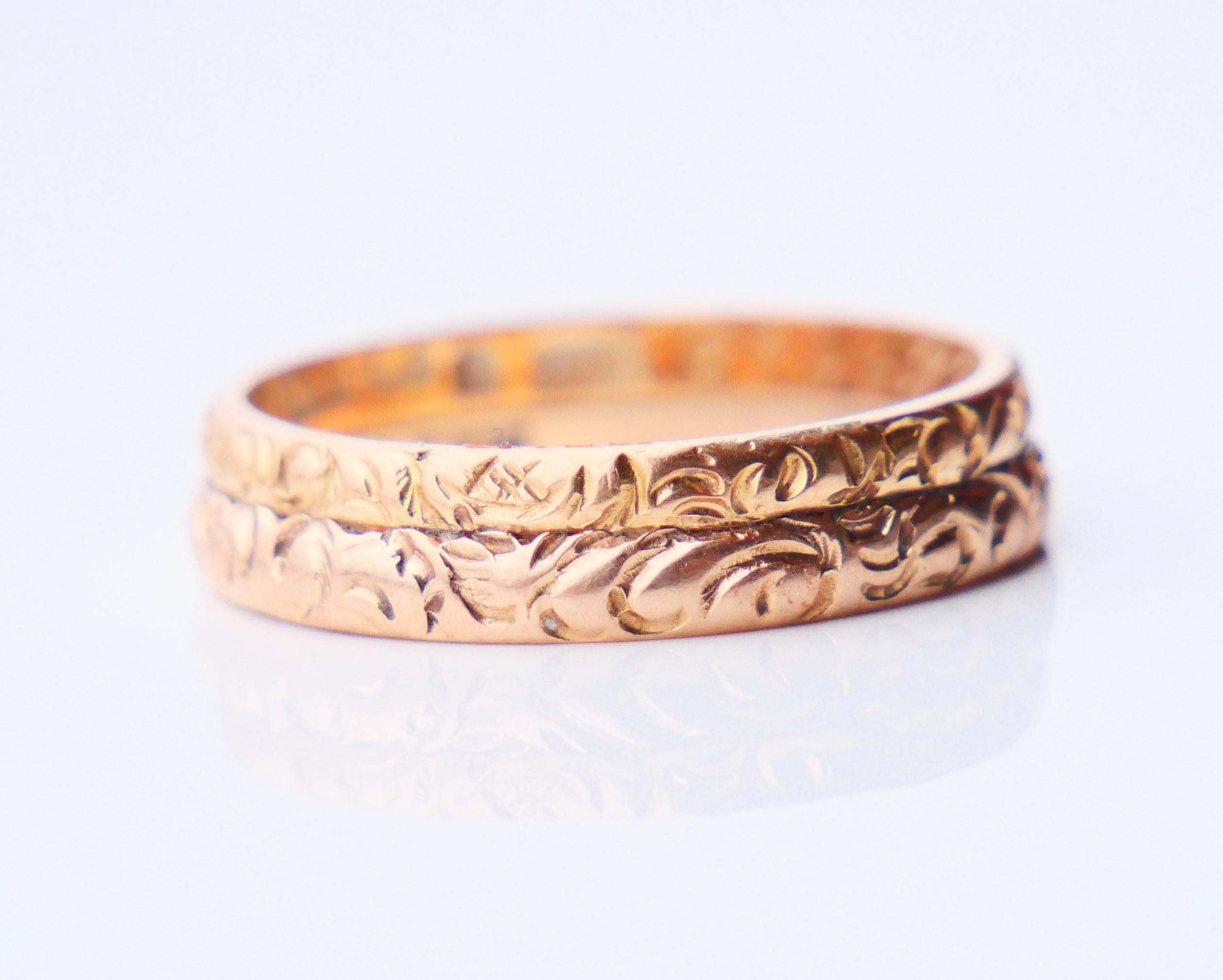 da uomo o donna 1938 Anello di Maier 2 in 1 in oro massiccio 18 carati + 14 carati Ø7,5US / 5 gr. in vendita