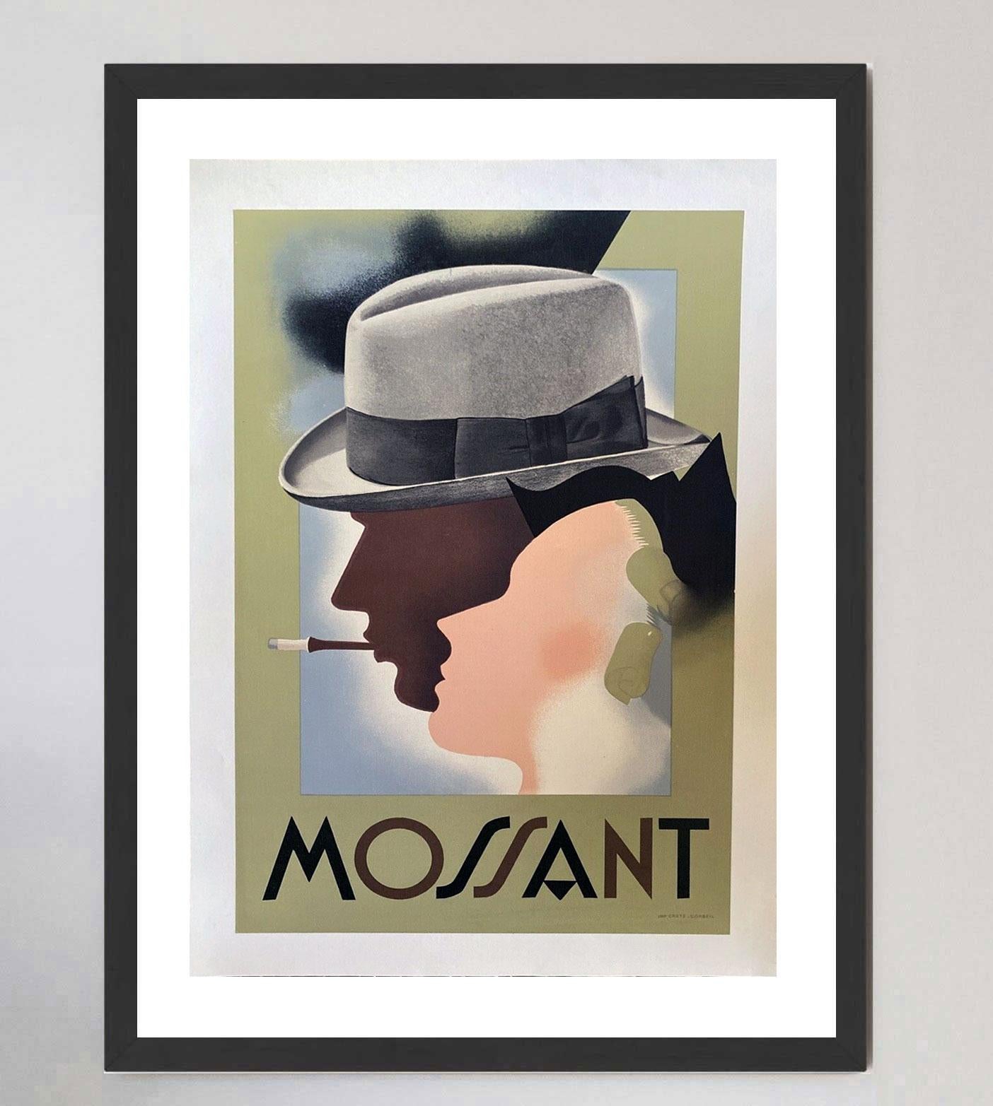Mid-20th Century 1938 Mossant Original Vintage Poster