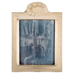 1938 René Lalique - Marco Art Déco Rosas Vidrio Con Pátina Sepia