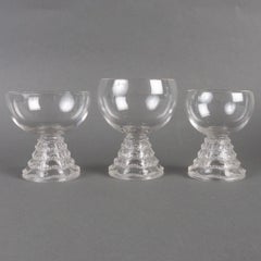 1938 René Lalique, Tablewares Glasses Decanter Chambertin Glass, 19 Pieces