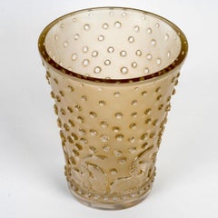 1938 René Lalique - Vase Ajaccio Glass Sepia Patina