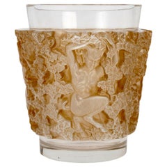 1938 René Lalique - Vase Bacchus Glass with Sepia Patina 1938 René Lalique - Vase Bacchus Glass with Sepia Patina