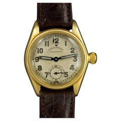 1938 Rolex Early Oyster Chronometer Vintage Mens Midsize Watch - 18K Gold