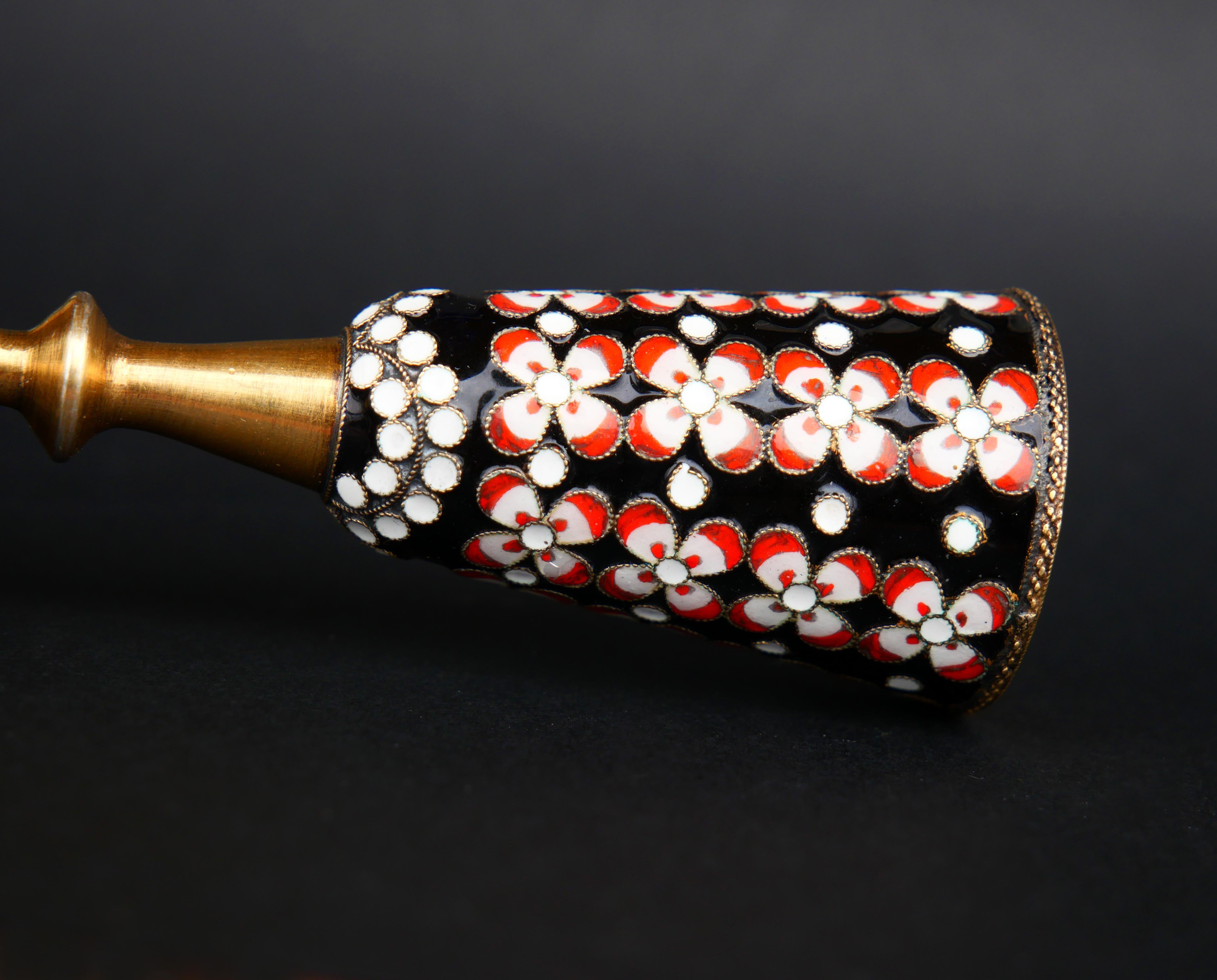1938 Smalto russo solido dorato 916 Argento Vodka Stopka Shot Beaker Jigger / 49gr in vendita 2