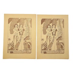 1938 SS Mariposa Dinner Menu for Matson Lines Artwork by Frank Mcintosh