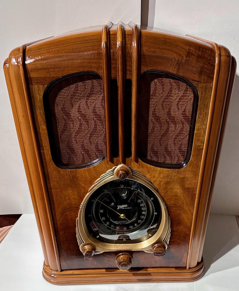 1938 Zenith "WALTON" 9-S-232 Shutter Dial Tombstone Art Deco Radio For Sale  at 1stDibs | brave nine zenith, grace zwood, zenith long distance radio