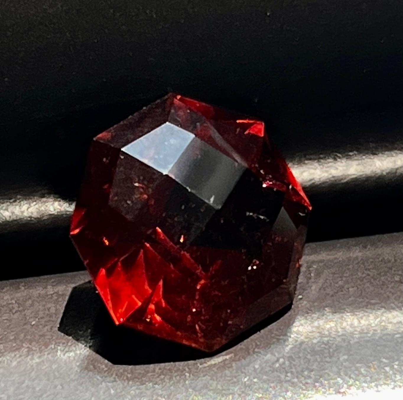 Artisan 19.38ct Natural Deep Red Round Rubellite Loose Gemstone For Sale