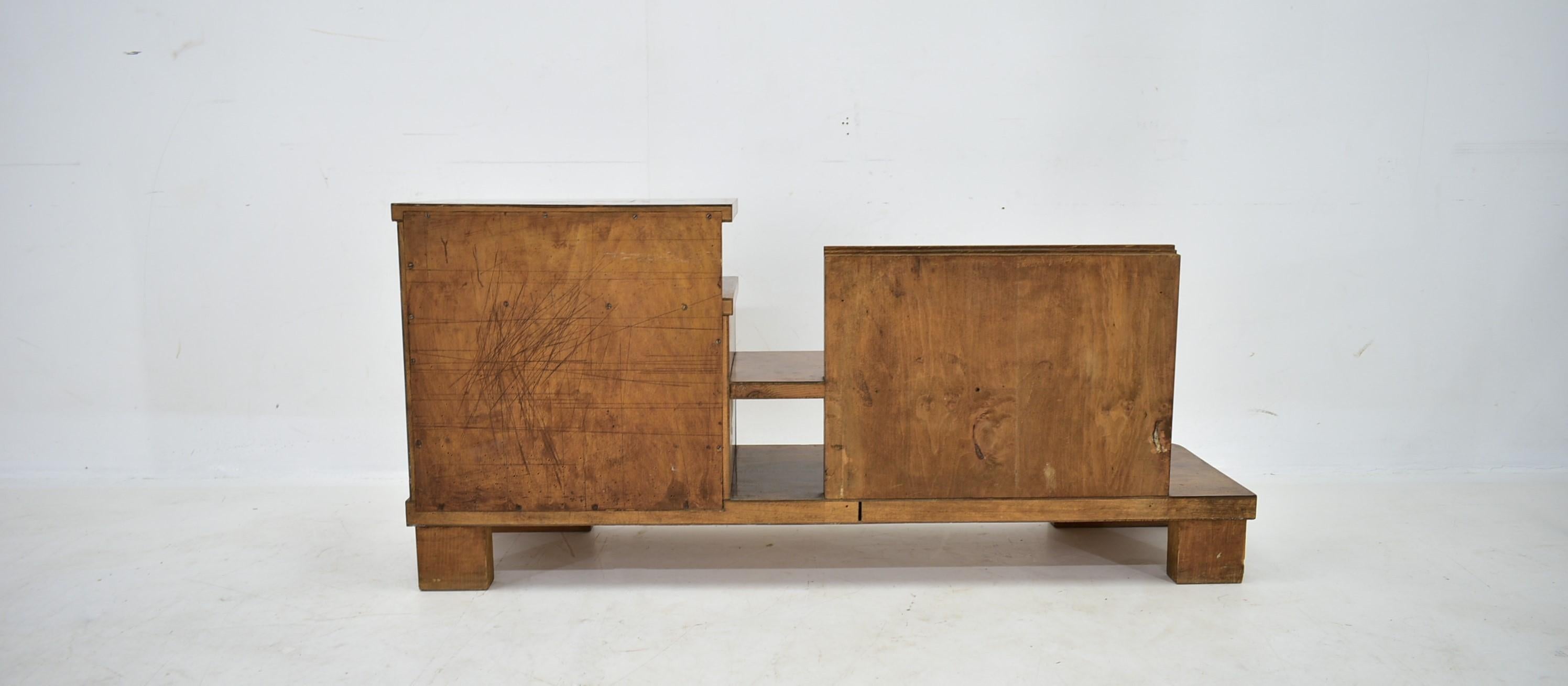 1938s Art deco Cabinet in Walnut wood , Czechoslovakia 12