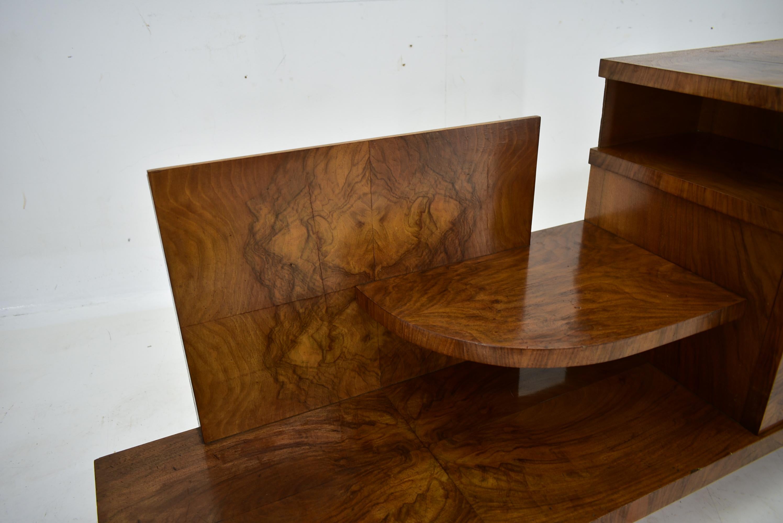 Art Deco 1938s Art deco Cabinet in Walnut wood , Czechoslovakia