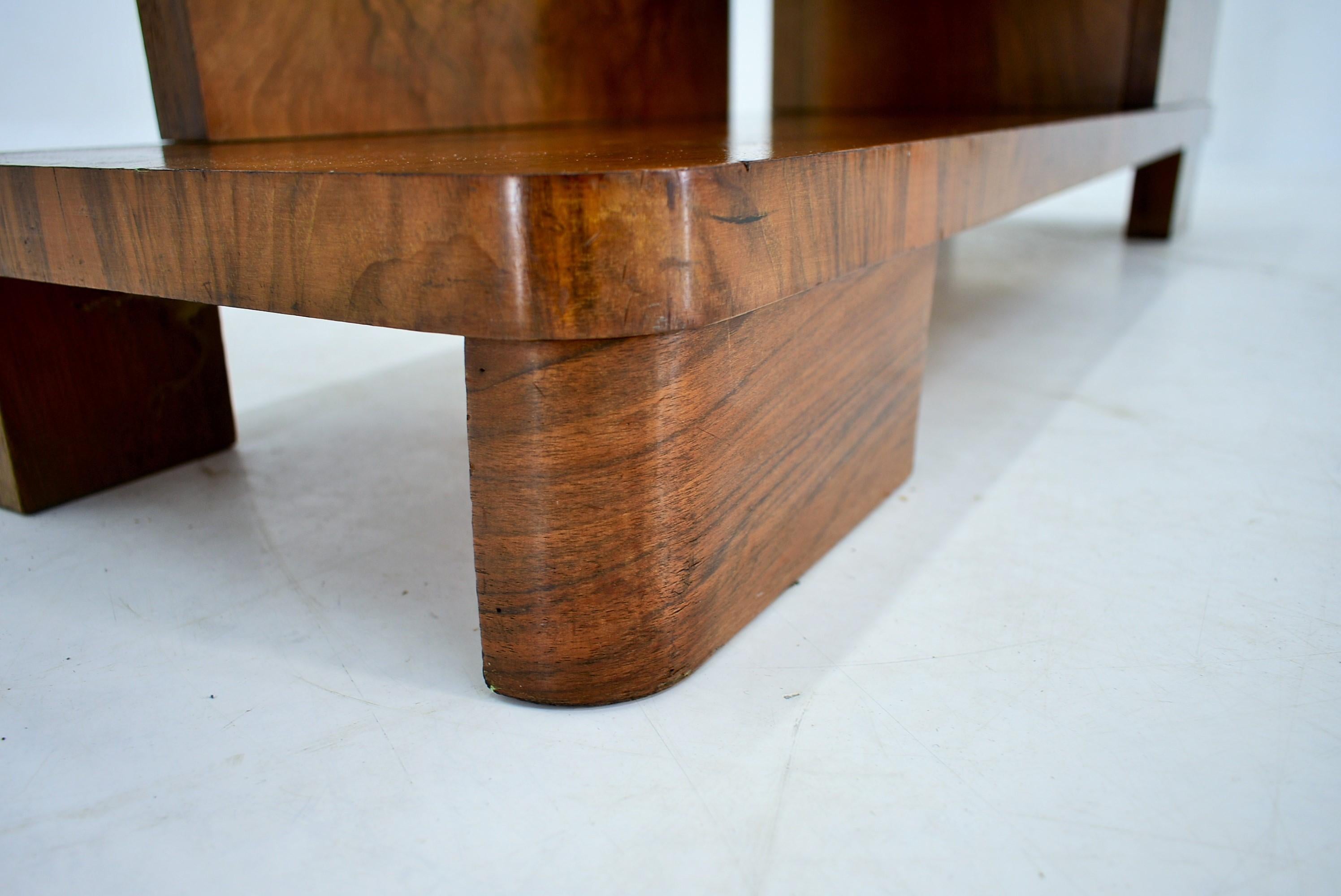 1938s Art deco Cabinet in Walnut wood , Czechoslovakia 3