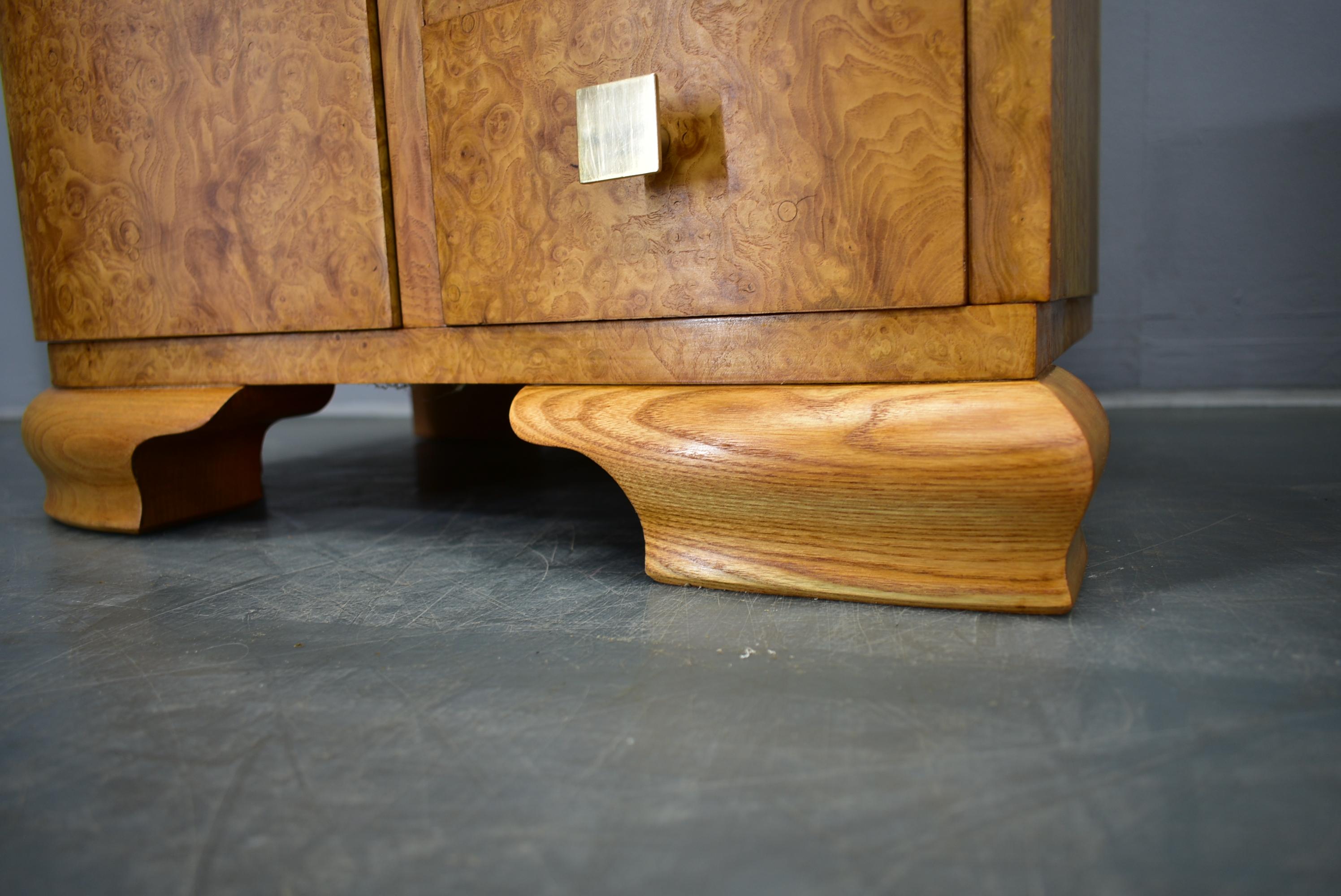 Mid-20th Century 1938s Pair of Art Deco Bedside Tables, Czechoslovakia For Sale