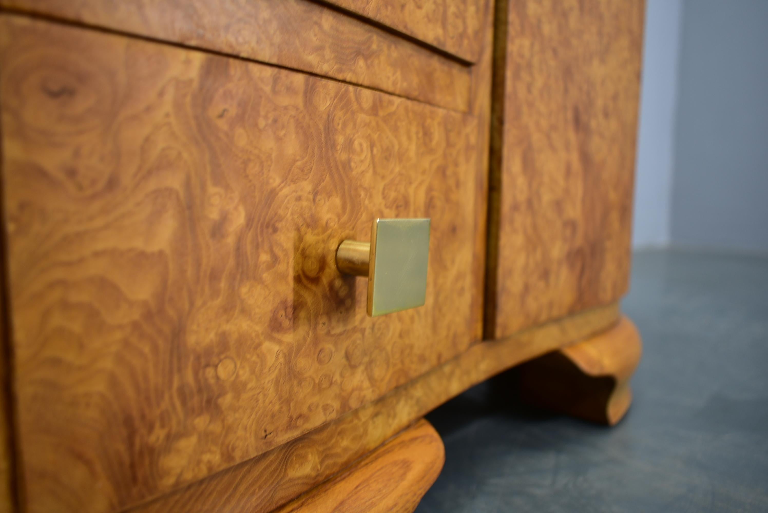 Wood 1938s Pair of Art Deco Bedside Tables, Czechoslovakia For Sale