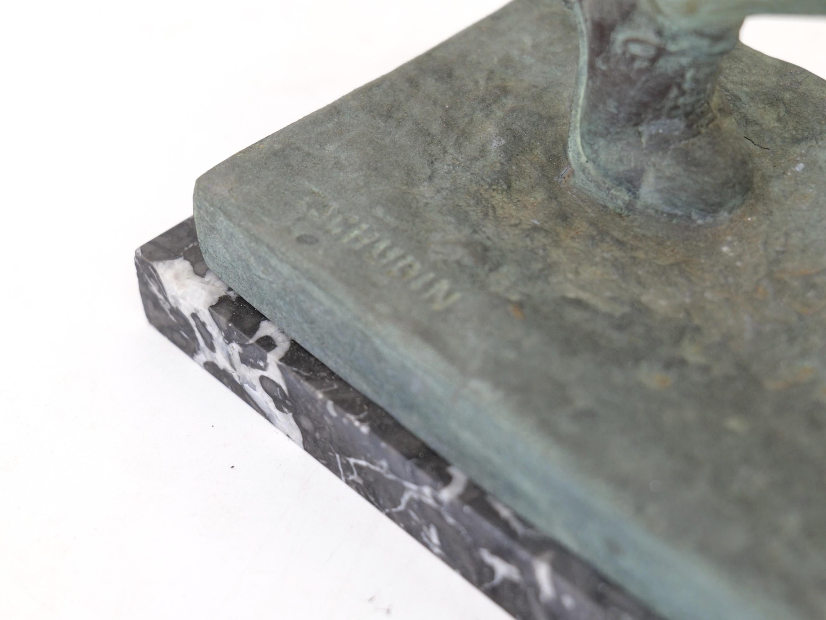 Mid-20th Century 1938's World Cup Art Deco Sculpture by R. Tschudin